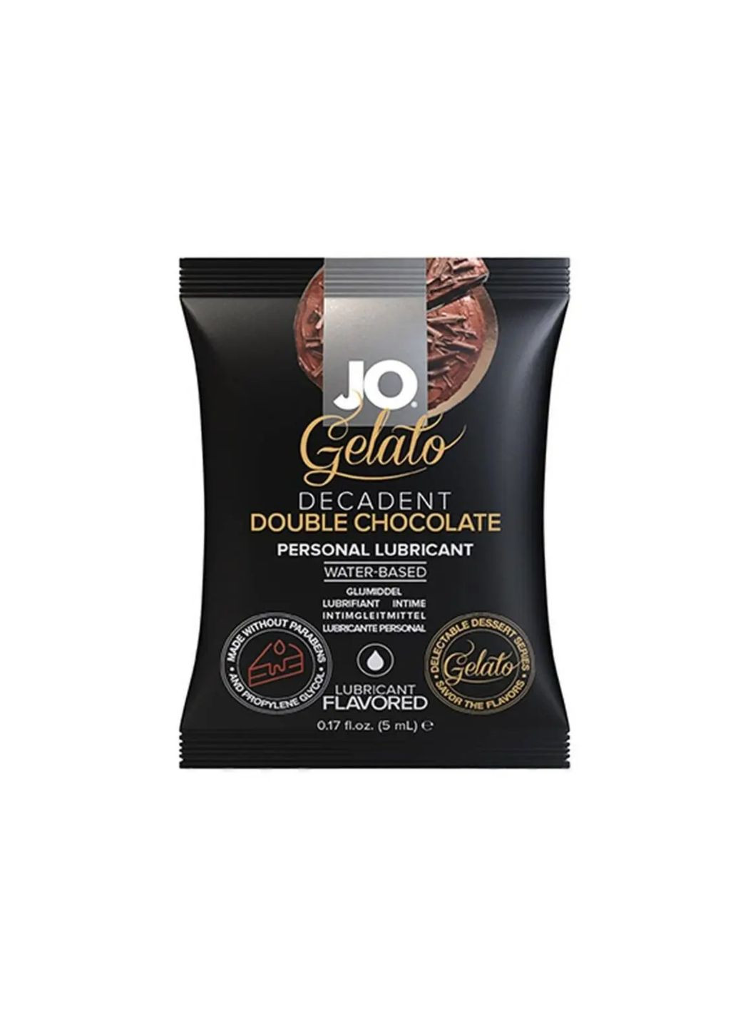 Съедобный лубрикант с насыщенным вкусом шоколада GELATO Double Chocolate, 5 мл. System JO (289134970)
