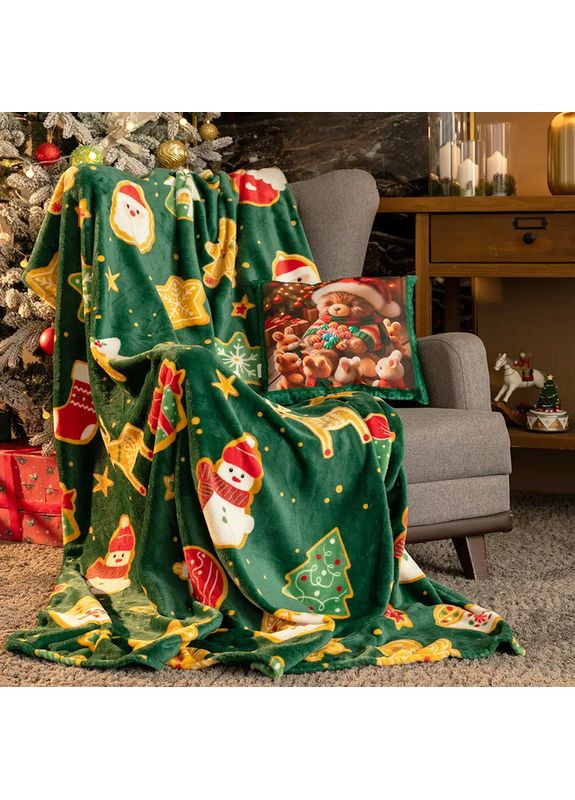 Плед флис Зеленая сказка 150x200 см Love You (369621699)