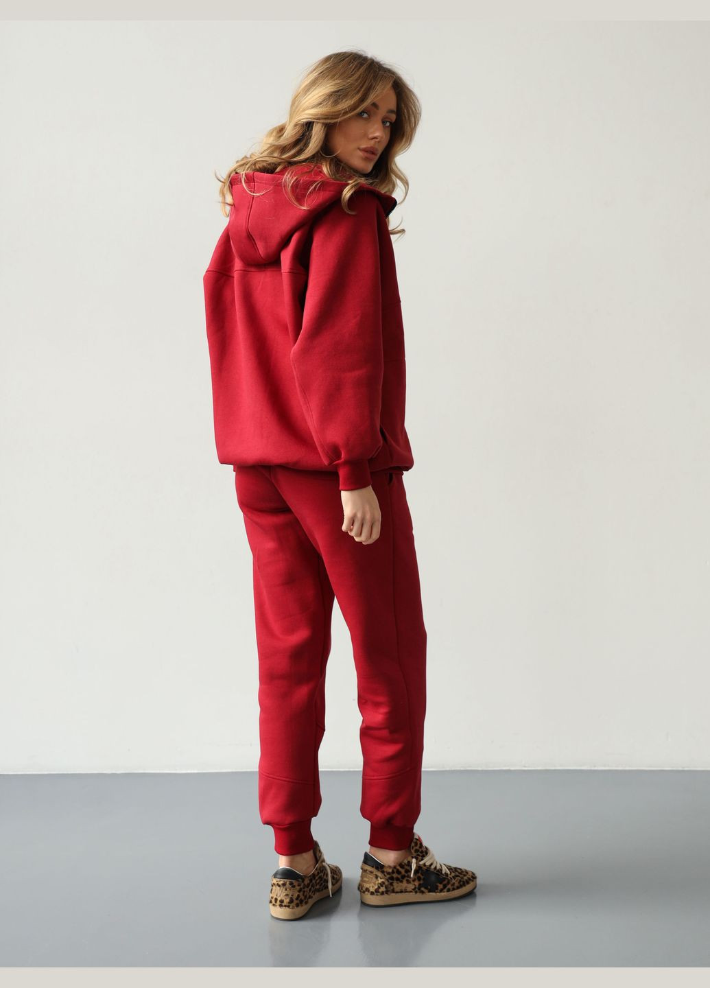 Костюм на флисе утепленный, брюки с кокеткой и кофта на молнии German Volf (282841919)