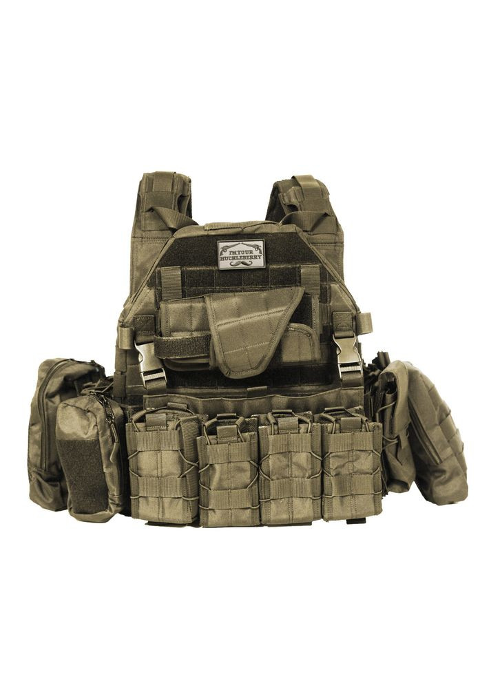 Набор шевронов 2 шт. с липучкой I am your Huckleberry 5x8 см хаки вышитый патч шеврон нашивка IDEIA (316131995)