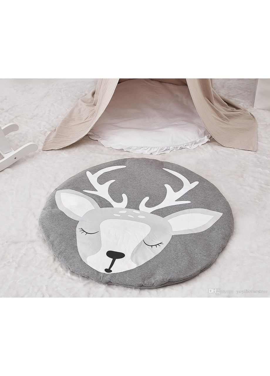 Килимок для дітей Мemos Сірий Оленя м'який коврик для повзання та відпочинку ProDobro Серый Олененок (365441624)