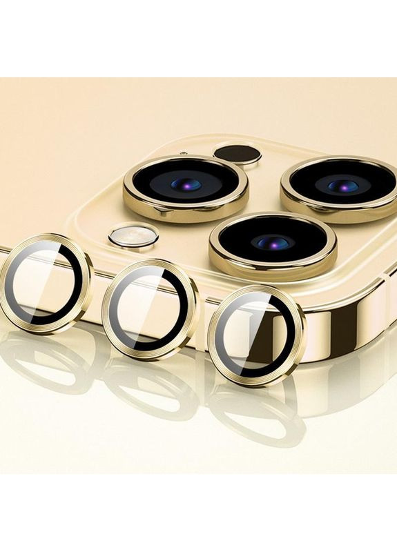 Защитное стекло Metal Classic на камеру для Apple iPhone 16 Pro (6.3") / 16 Pro Max (6.9") Gold No Brand (365750073)