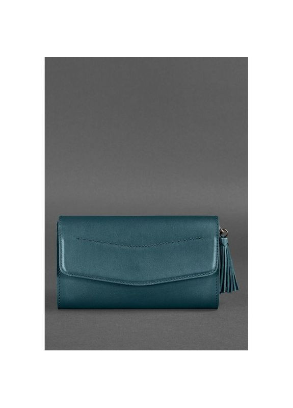 Сумка жіноча шкіряна через плече з ремінцем Еліс зелена BlankNote (302007962)