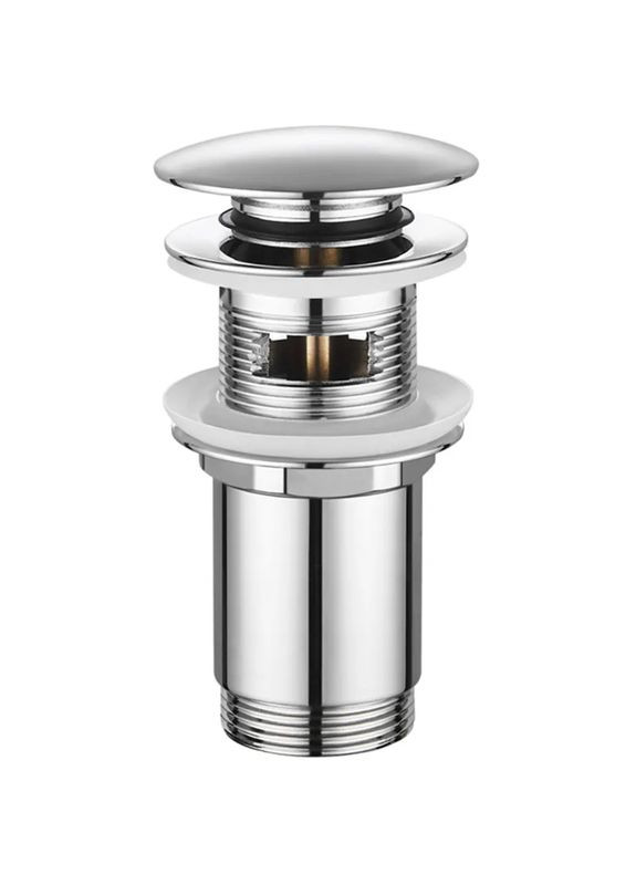 Донний клапан для раковини PW-07-01 1 1/4'' з переливом автоматичний СLICK-СLACK (Колір хром) (KR5782) KOER (369933099)