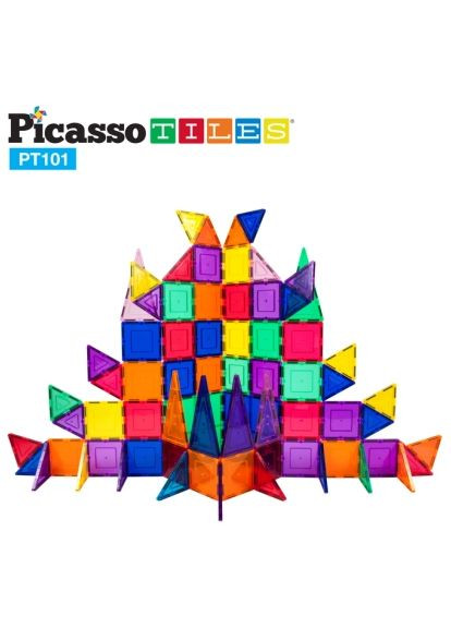 Конструктор магнитный Tiles Magnetic Building Blocks 101 деталь (817338022402) Picasso магнітний Tiles Magnetic Building Blocks 101 детал (366491204)