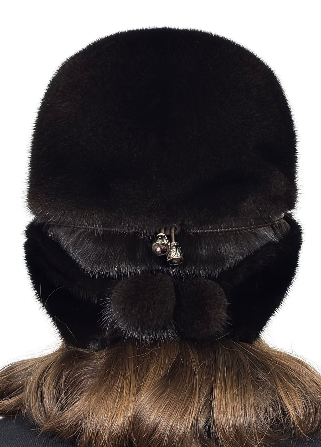Женская меховая шапка ушанка с козырьком из натурального цельного меха норки Меховой Стиль Ушанка с козырьком (367854339)