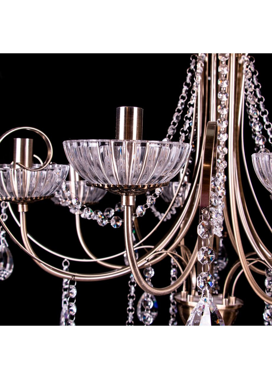 Класична кришталева люстра на ланцюзі на 5 лампочки NH4756/5/Ø640*H690/H950 No Brand (352229984)