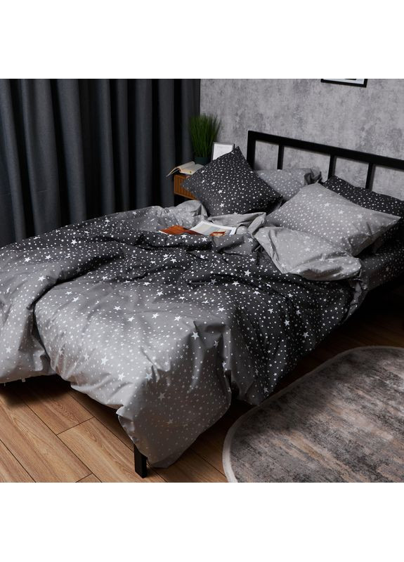 Комплект постільної білизни Бязь Gold Люкс «» Двоспальний 175х210 наволочки 4х50х70 (MS-820006588) Moon&Star Night Sky (356114328)