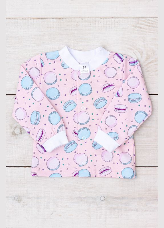 Утеплена кофточка ясельна для дівчинки з принтом на кнопках (p-3149) Носи своє (363260483)