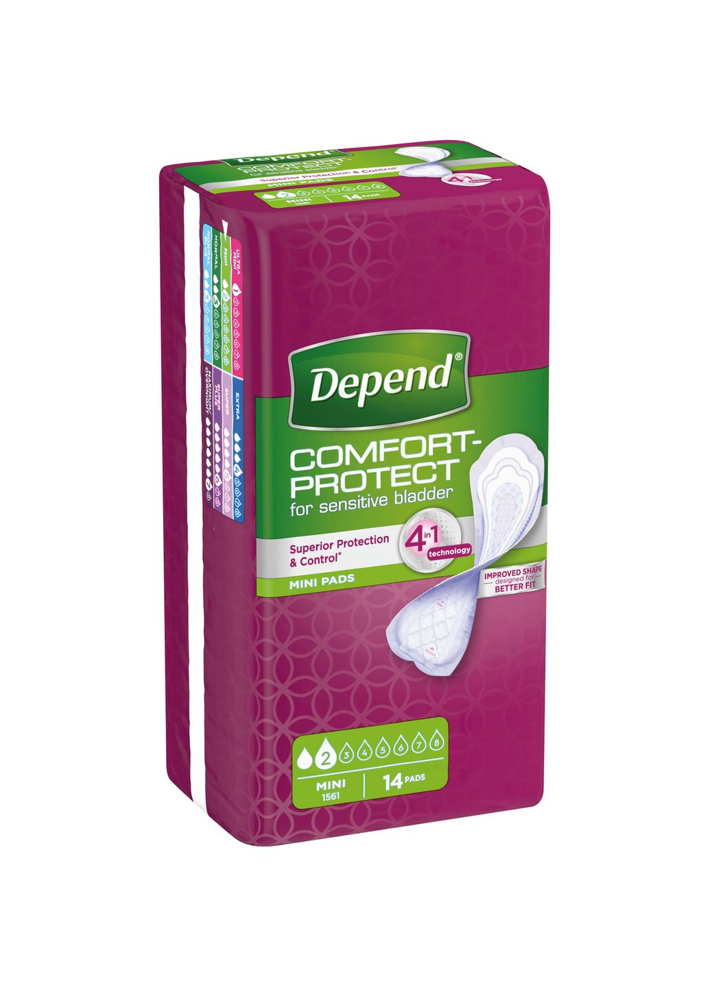 Прокладки Depend comfort-protect mini pads 14 шт. (268142781)