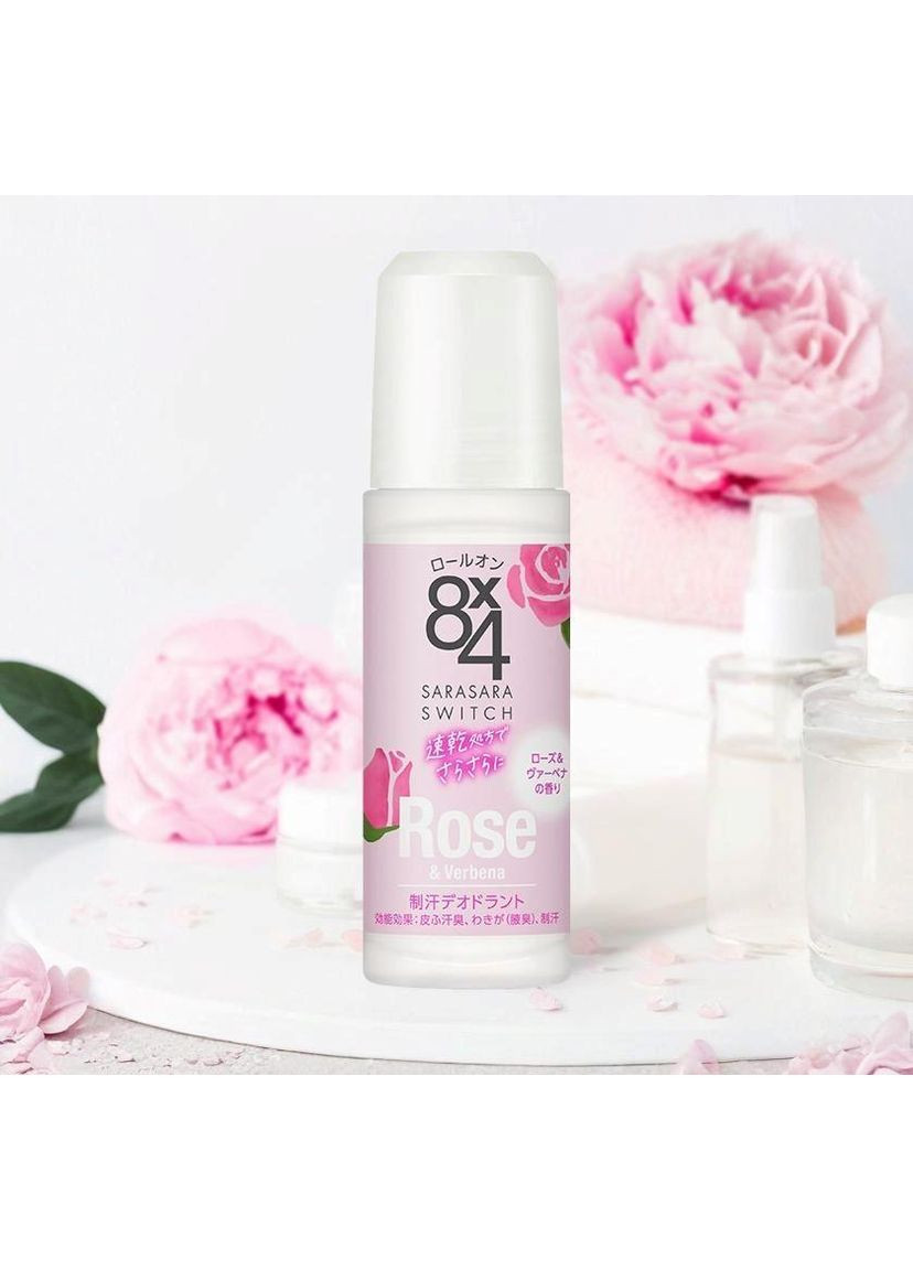 Biore 8x4 Deodorant Roll-On роликовый дезодорант-антиперспирант (роза и вербена), 45 мл KAO (317297117)