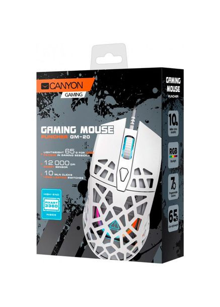 Миша Puncher GM-20 Gaming White (CND-SGM20W) Canyon (366827739)
