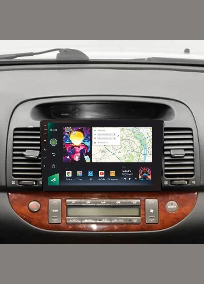 Штатна магнітола PRO 98128 2K 8+128 Gb Toyota Camry 5 XV 30 2001-2006-A 9" Sigma (378937814)