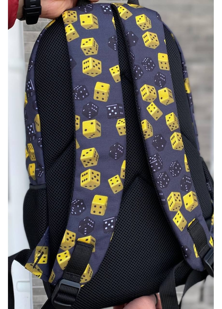 Рюкзак молодежный стильный школьный для ноутбука Town Style dice SG (358932880)