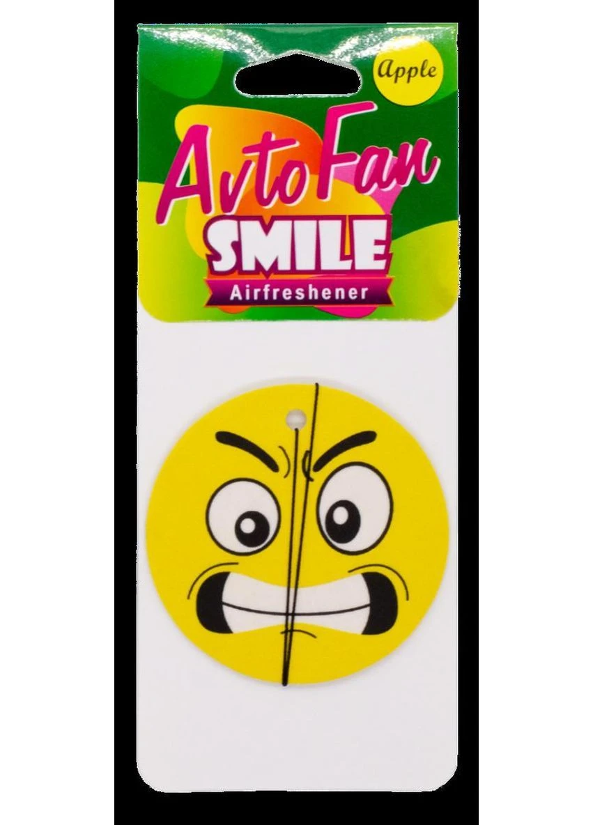 Ароматизатор для авто Smile Apple Яблуко картонний (протерміновано, на якість не вплинуло) HELPIX (363841136)