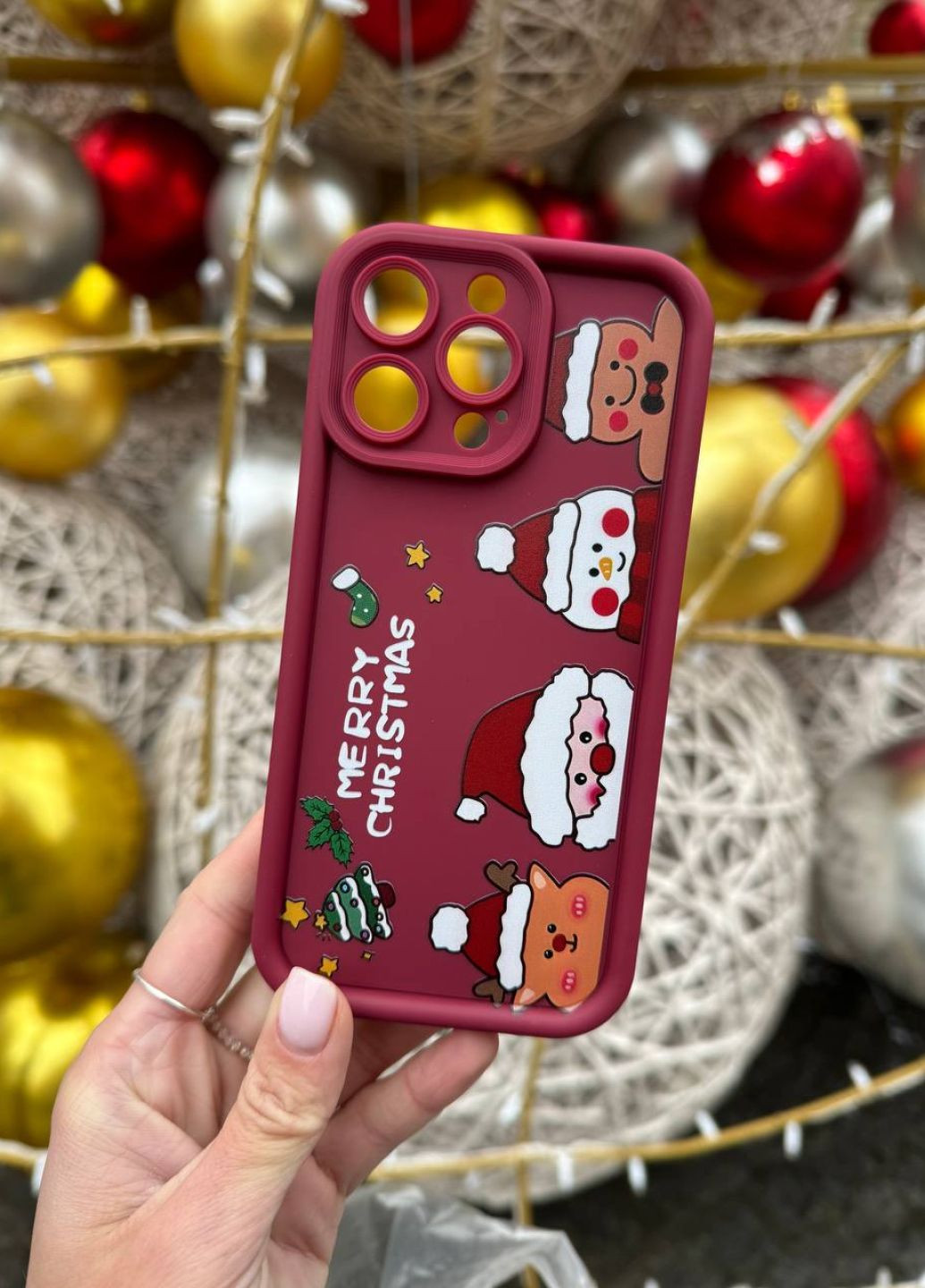 Чохол силіконовий для iPhone 14 Pro Max Christmas Red / Чохол айфон 14 про макс червоний No Brand (314772261)