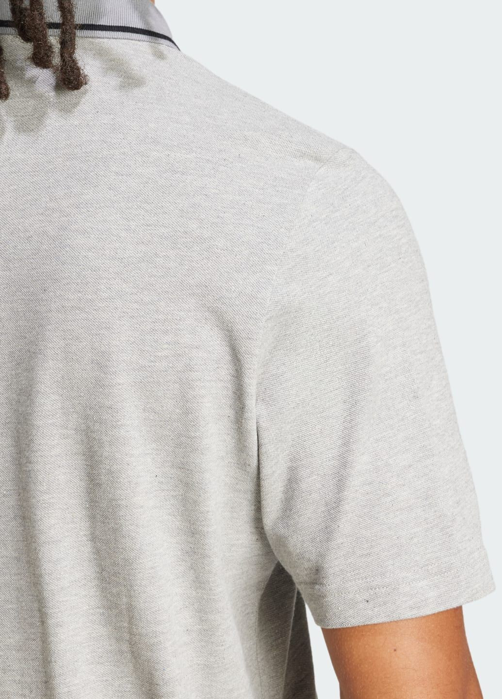 Сіра футболка-поло essentials small logo piqué adidas