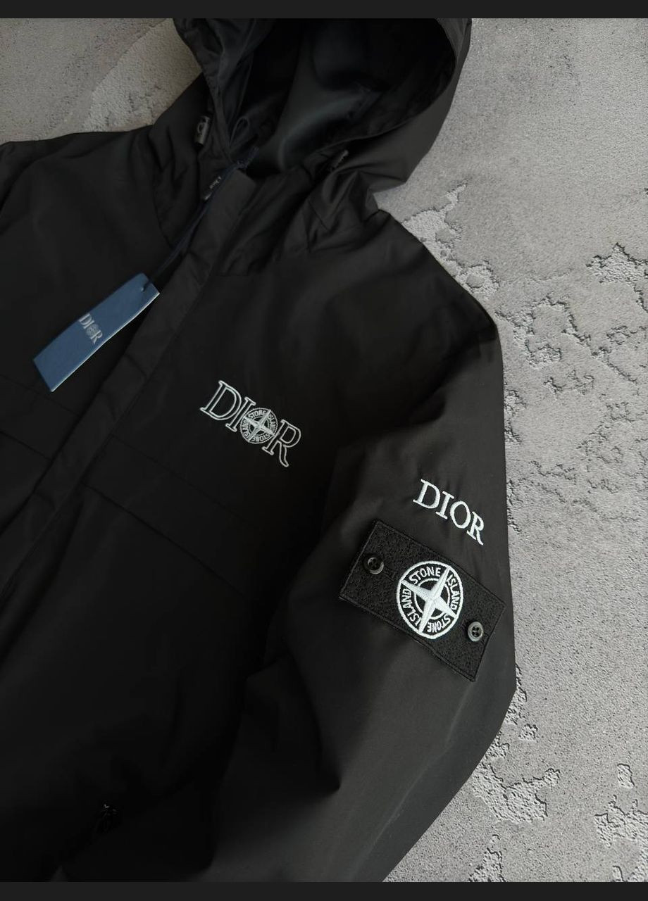 Чорна демісезонна вітровка No Brand