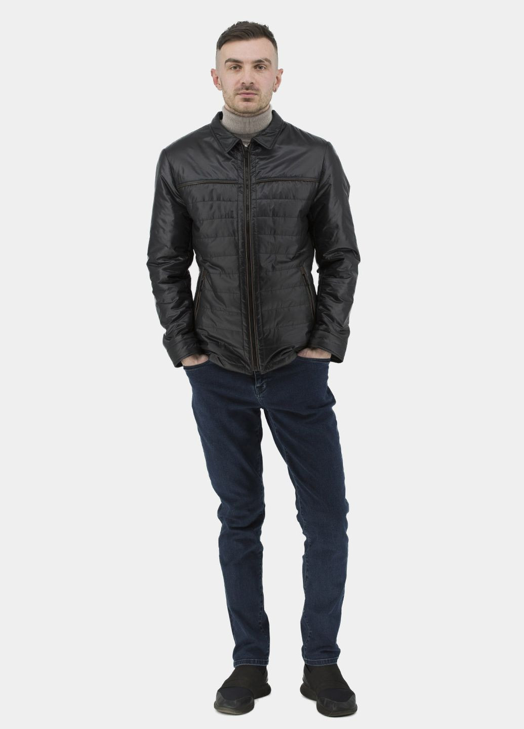 Черная демисезонная мужская куртка (, ), 35096 City Class