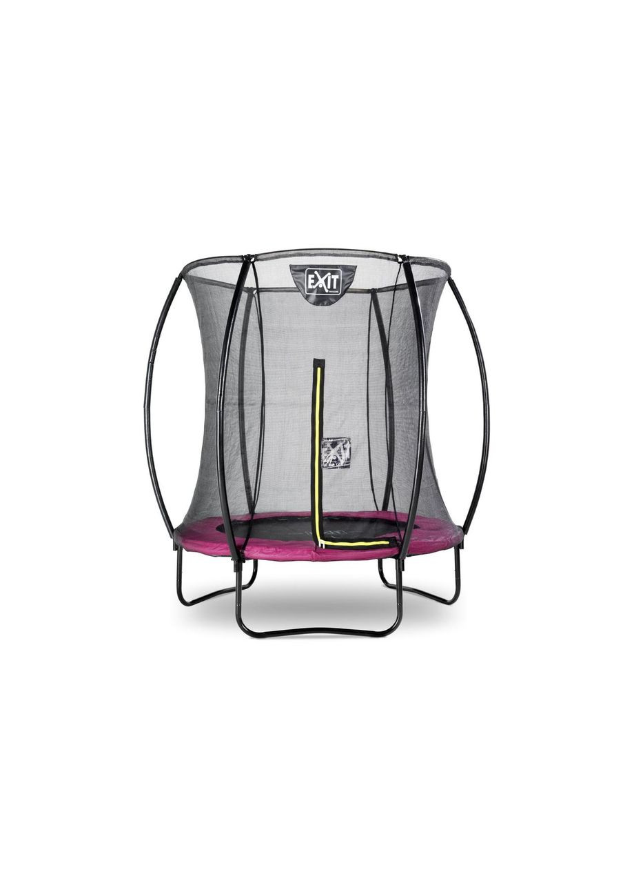 Батут Silhouette круглий із захисною сіткою 183 см Чорний/Рожевий Exit Toys (329444323)