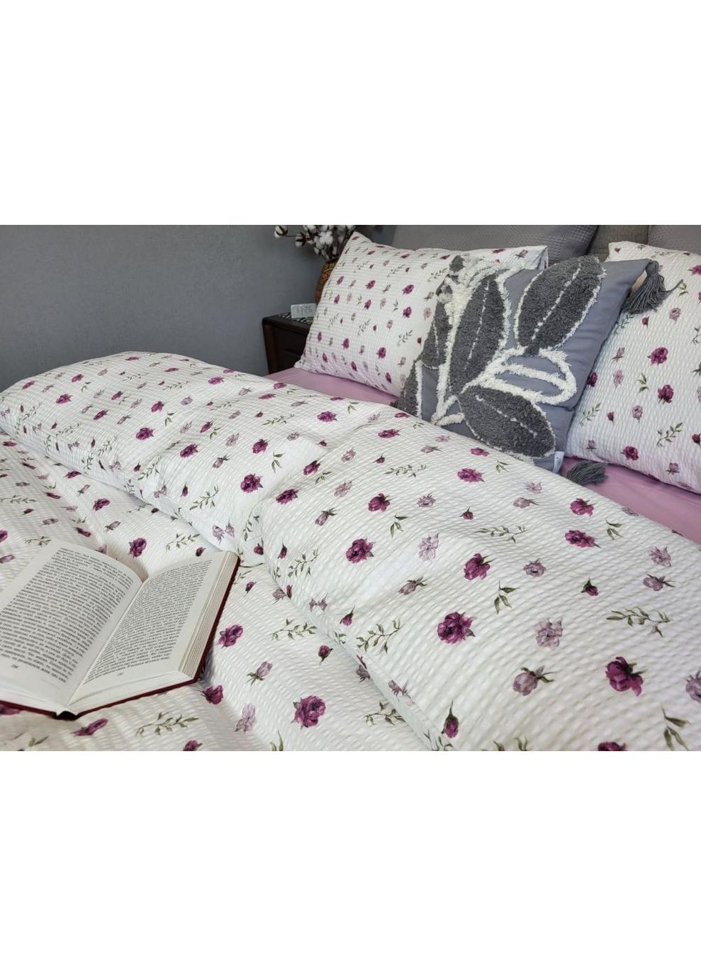 Постельное белье Нимфа DUO, ранфорс гофра (жатка) Двуспальный размер, наволочки 50/70 No Brand (364220090)