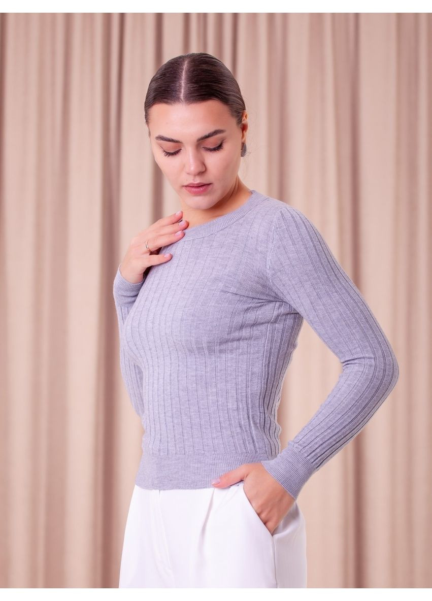 Сірий демісезонний джемпер FashionYouWant