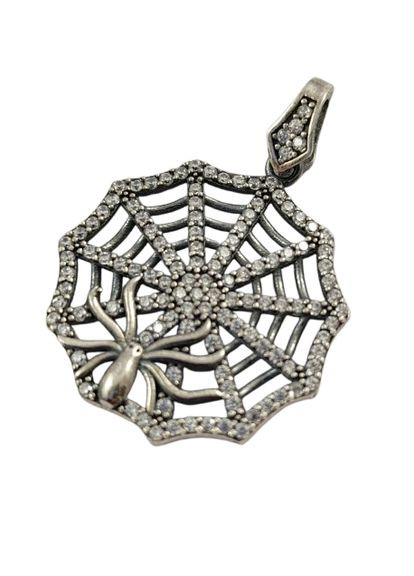 Срібна підвіска "Павук на павутинні" з чорнінням ППТ-бц No Brand Підвіска (361318903)