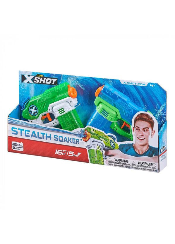 Набор водных бластеров Double Small Stealth Soake (2 вида оружия), X-Shot Warfare арт. 01227R Zuru (302292757)