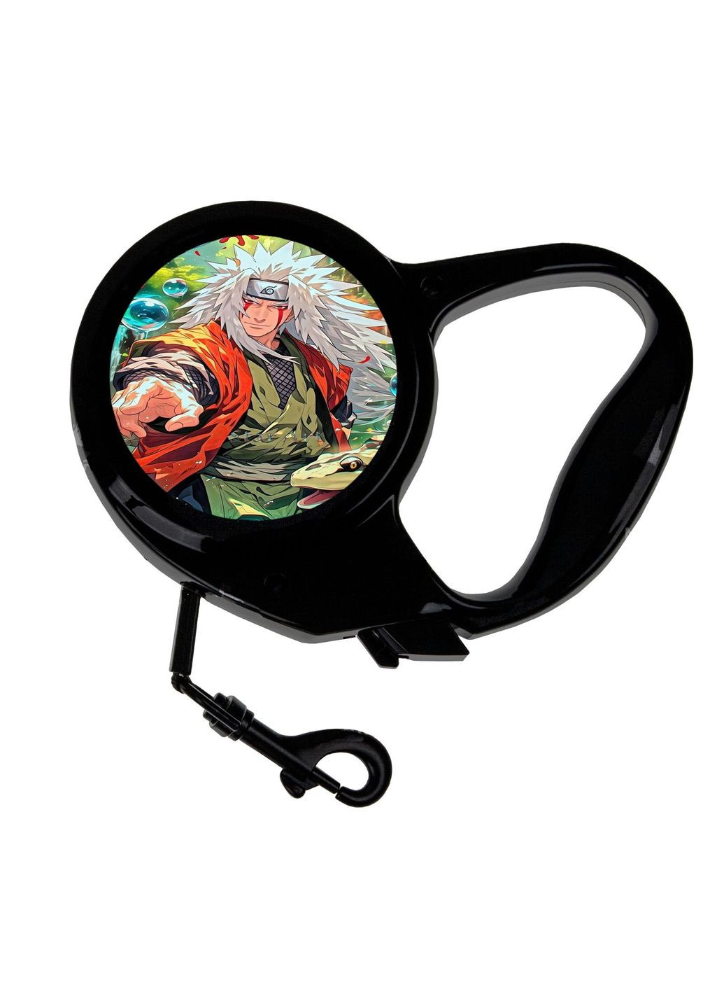 Повідець-рулетка для тварин із принтом Аніме Наруто #0005 3 м чорний No Brand (309152188)