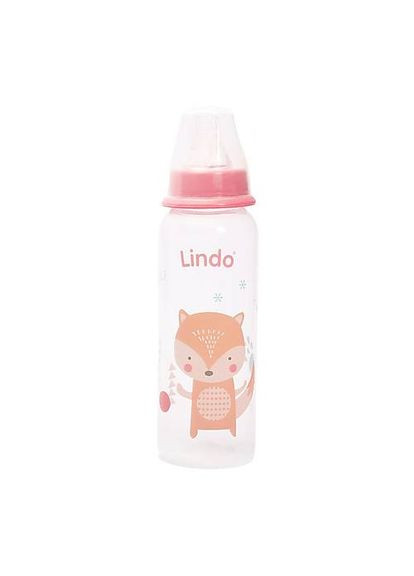 Бутылка круглая LI143 с силиконовой соской Lindo (286420495)