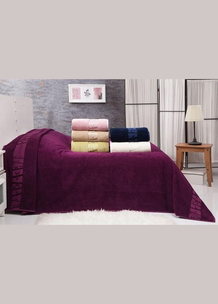 Махровая простыня "Gold Bordo" 200х220см Belizza (372173603)