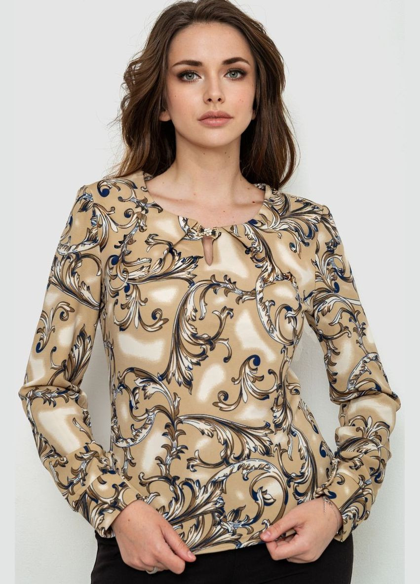 Темно-бежева блуза жіноча шифонова Ager 186R198