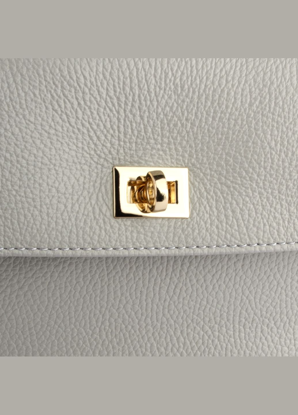 Сумка шкіряна жіноча 03835 сіра на застібці Virginia Conti (325615750)