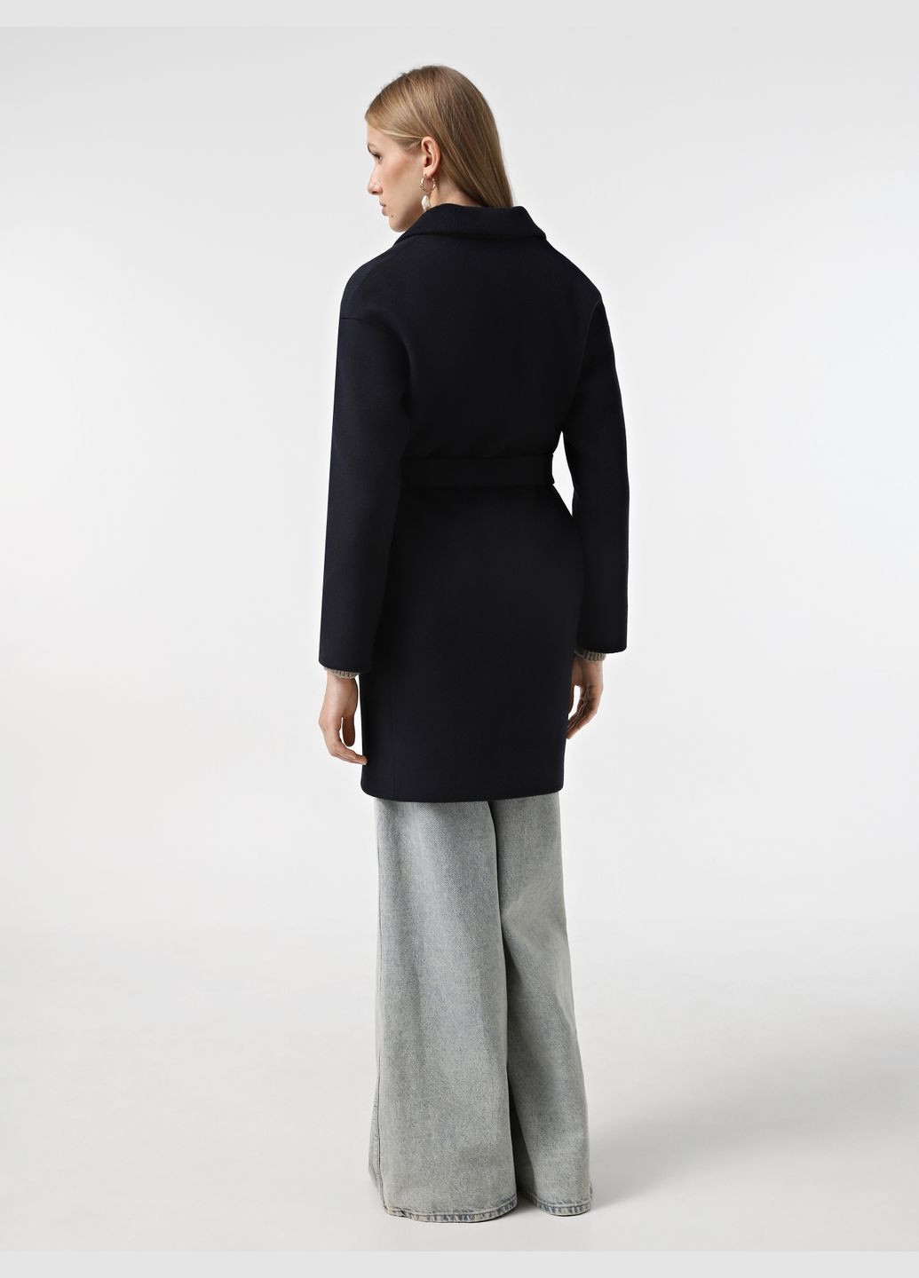 Темно-синє демісезонне Пальто демісезонне темно-синє 1187DBU однобортне DANNA