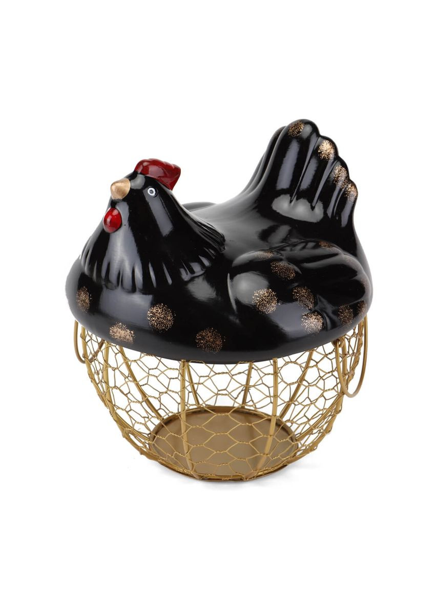 Фруктовница металлическая с керамической крышкой Курочка 21х24 см 18945-002 Lefard (346534516)