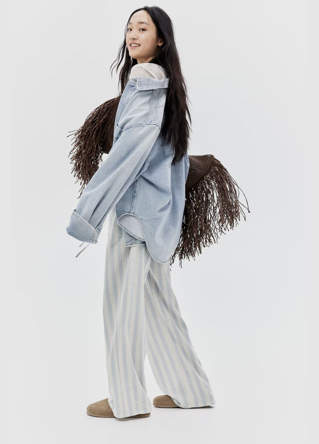 Штани з додатком льону H&M (329142010)