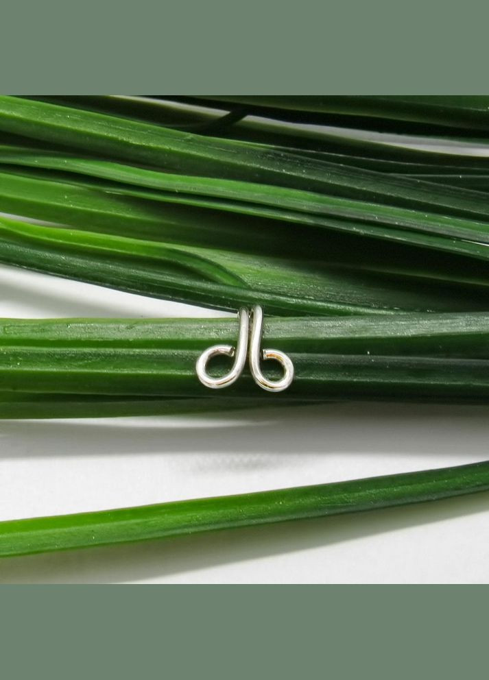 Срібна сережка каффа "Два кружечка" No Brand (350667214)