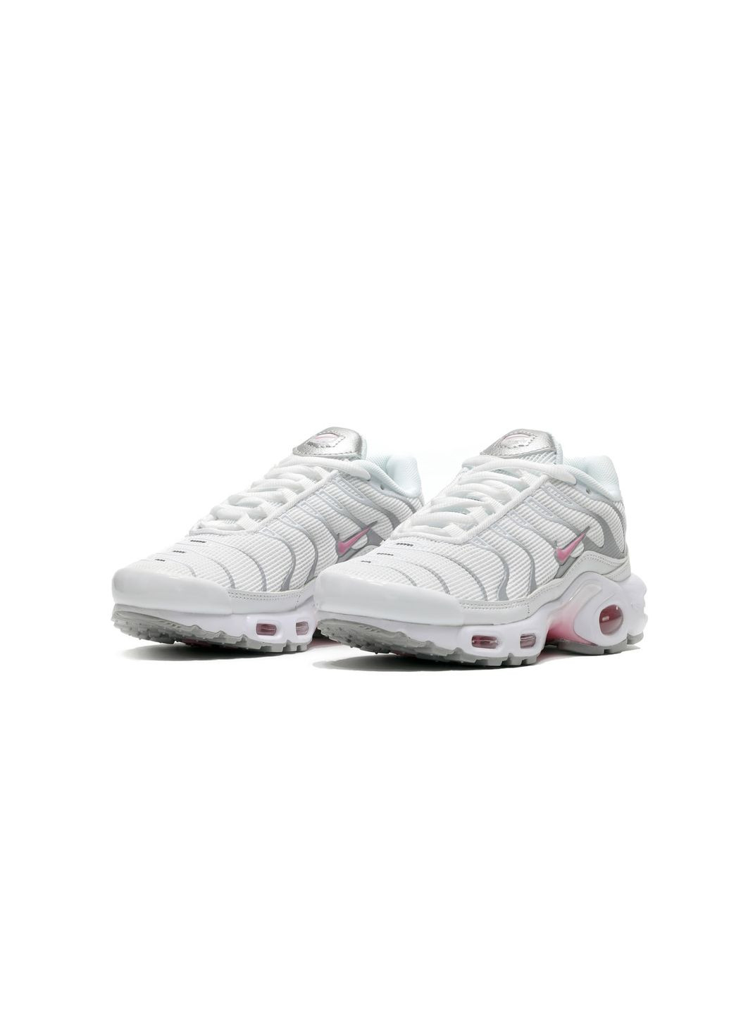 Кросівки Nike Plus White Grey Pink No Brand Air Max TN білі демісезони (325484072)