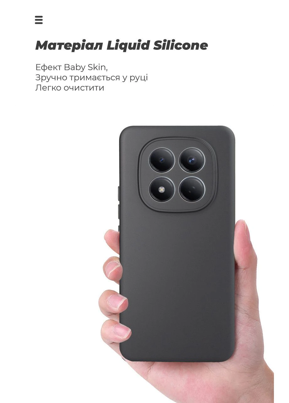 Чехол ICON для Xiaomi Redmi Note 15 Pro 4G Camera cover Black (ARM89706) KLB ArmorStandart (390073495)