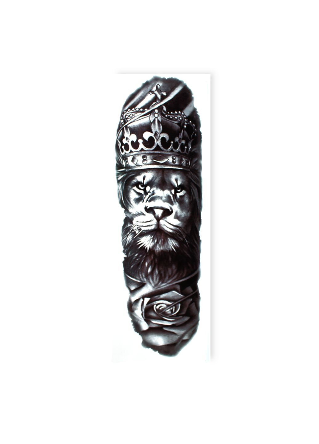 Тимчасове водостійке тату-рукав "Лев з короною" Tattooshka (315440178)