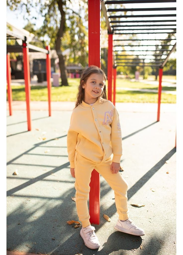 Теплый костюм для девочки (бомбер и брюки) с рисунком HC (h001-6443-025-33-of) Носи своє (370499891)