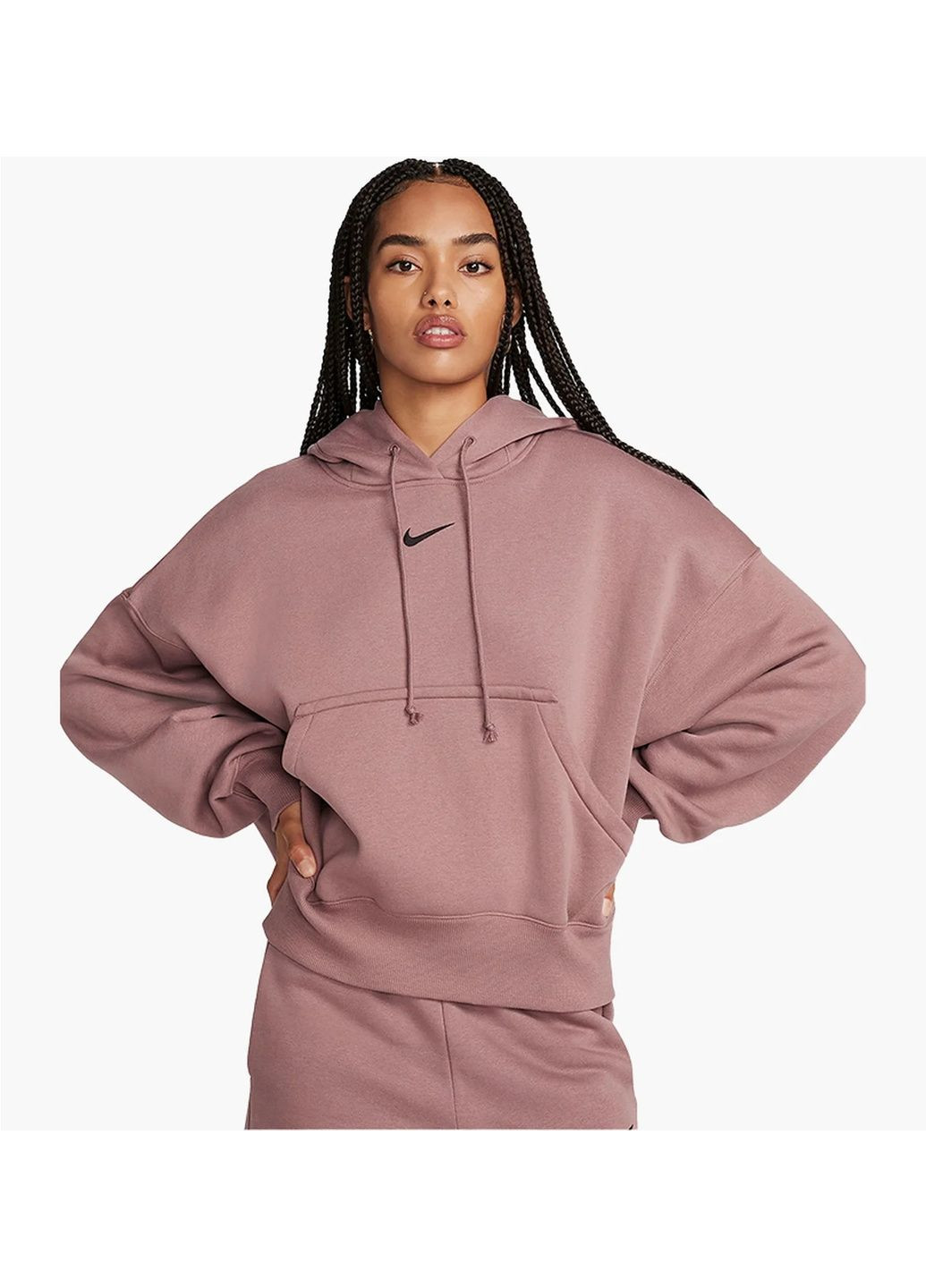 Худі жіноче Sportswear Phoenix Fleece Over-Oversized Pullover Hoodie Bordo Nike (365962384)