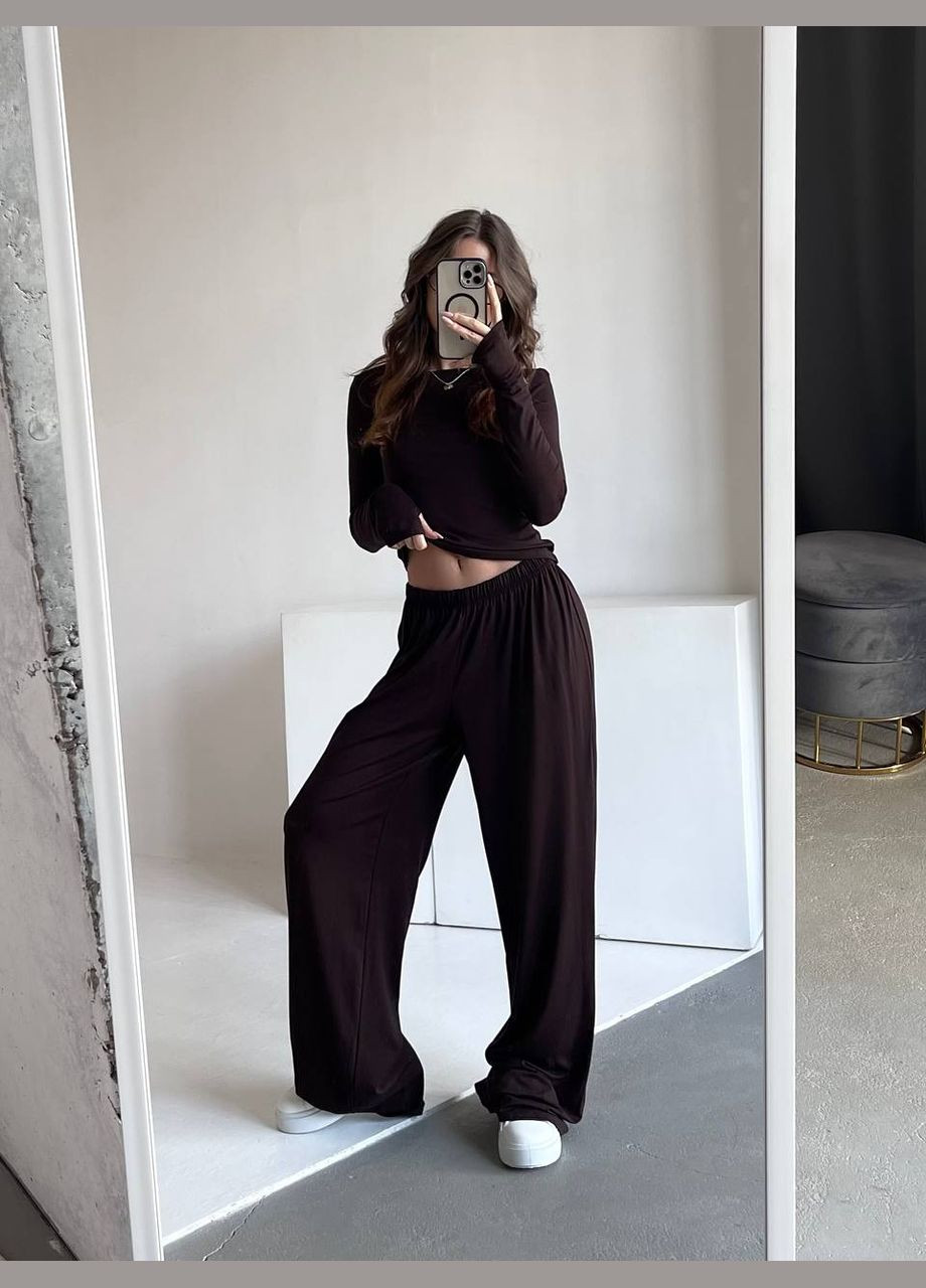 Жіночий комплект лонгслів з штанами No Brand (321615603)