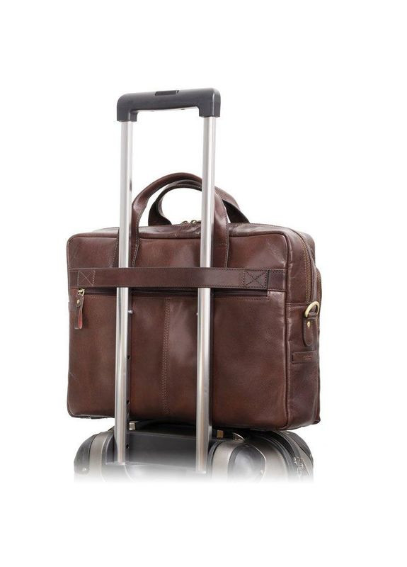 Мужская кожаная сумка Hugo с отд/для ноутбука 15" с защитой RFID Brown (ML31 BRN) Visconti (332186427)