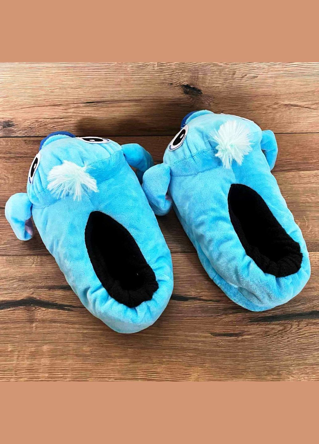 Бирюзовые тапочки-игрушки "стич" No Brand