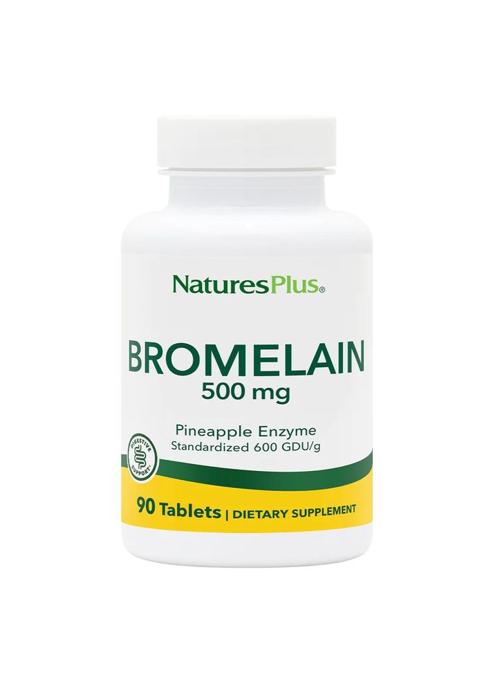 Натуральная добавка Bromelain 500 mg, 90 таблеток Natures Plus (324418294)