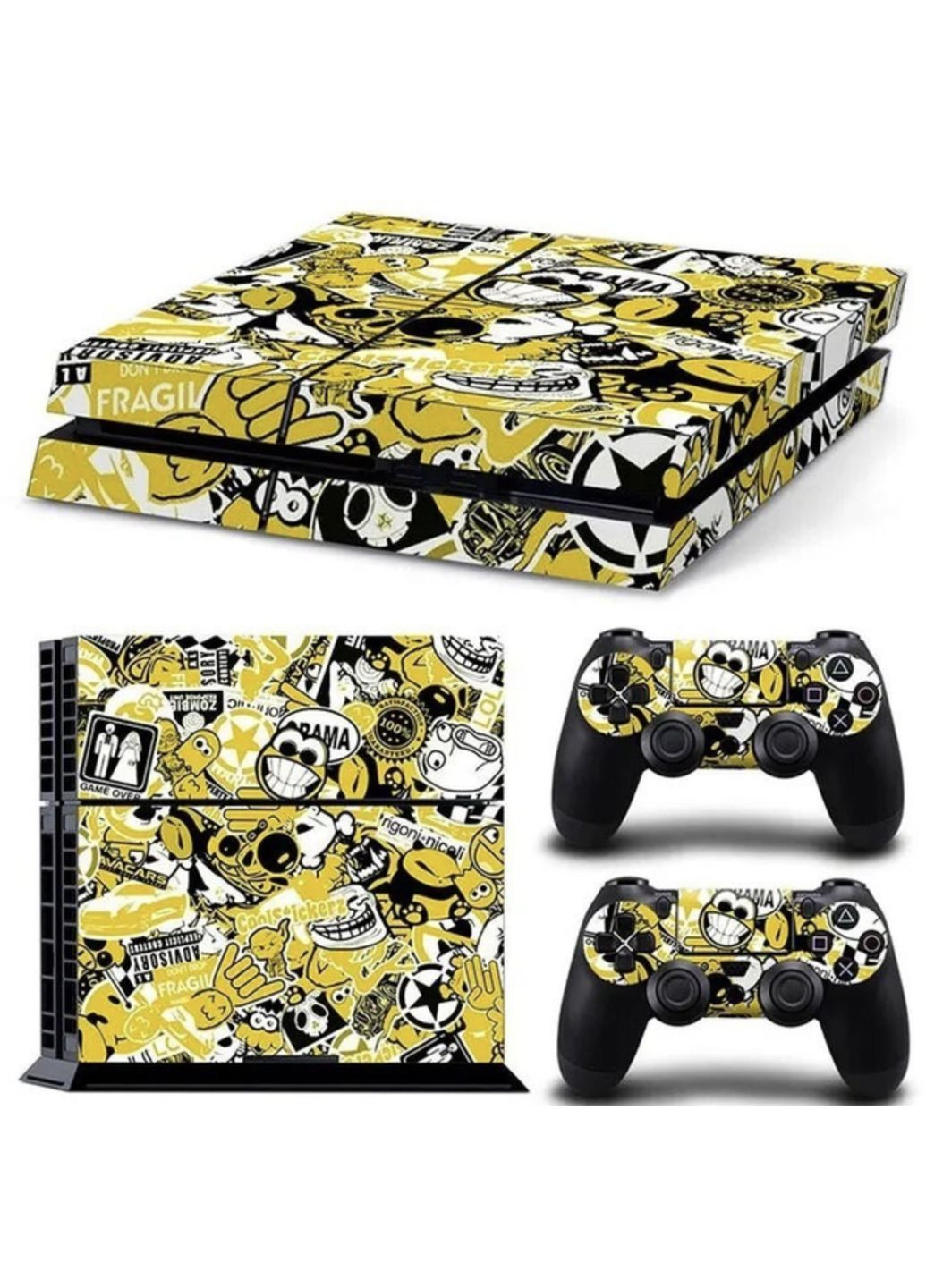 Наклейка PS4 Fat вінілова наклейка Sony PlayStation PS4 Fat DualShock 4 Fragil NPK (361855470)