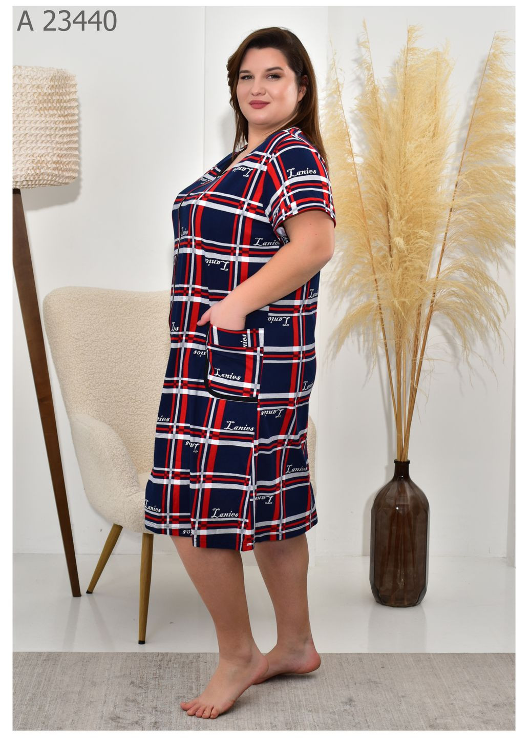 Жіночий халат великого розміру SK (322288587)