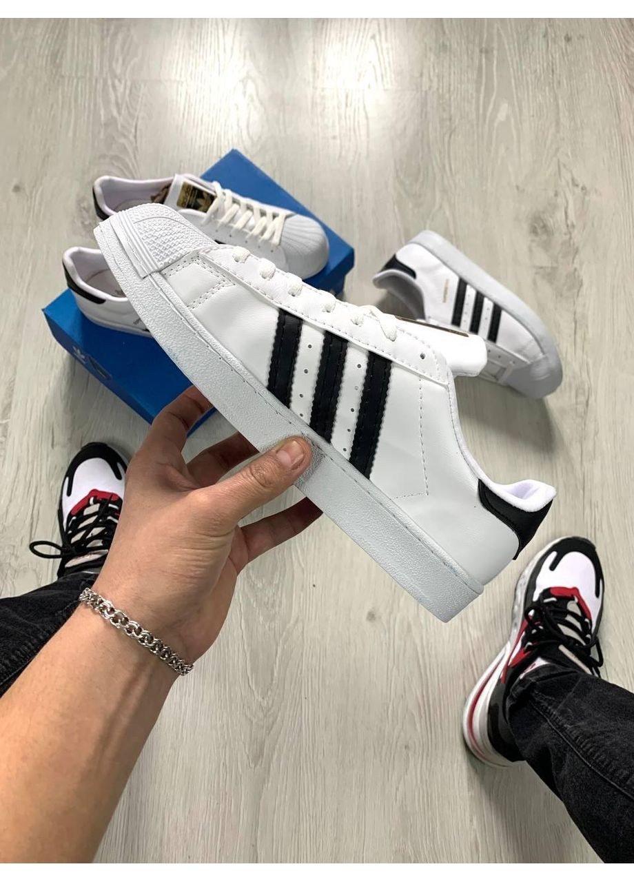Білі Осінні кросівки чоловічі adidas superstar platform white адідас суперстар No Brand
