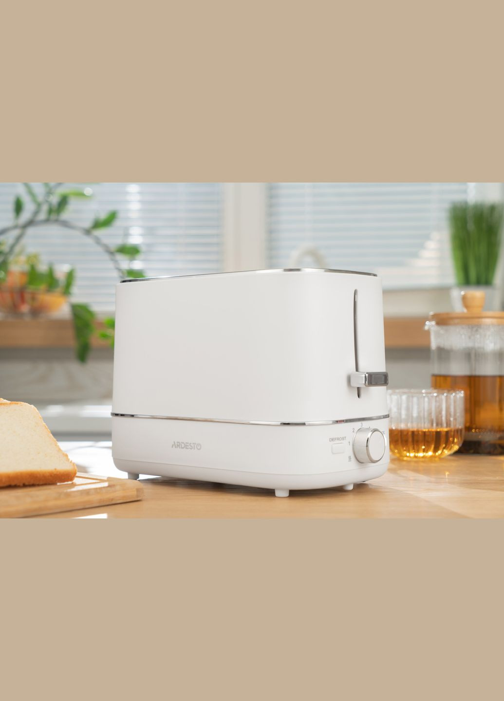 Тостер T-F420B, 800Вт, пластик, 2 слота, белый Ardesto (322131734)